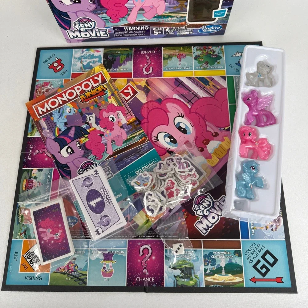 Hasbro Monopoly Junior My Little Pony The Movie Board Game B8417 Complete 2017